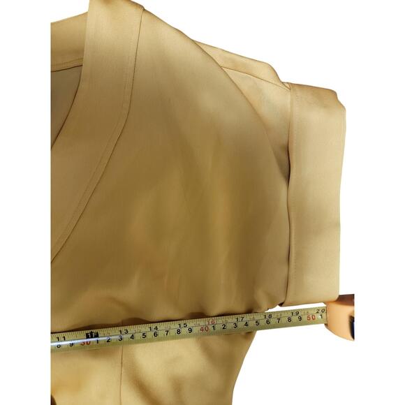 J.Crew Yellow Short Sleeves Tie Waist Dress Style 56919 - Picture 4 of 8